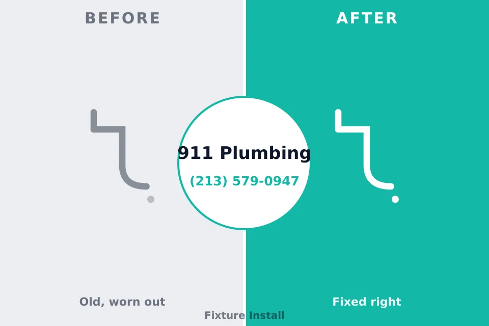 Before and after: plumbing repair Fairview-Ferndale, PA